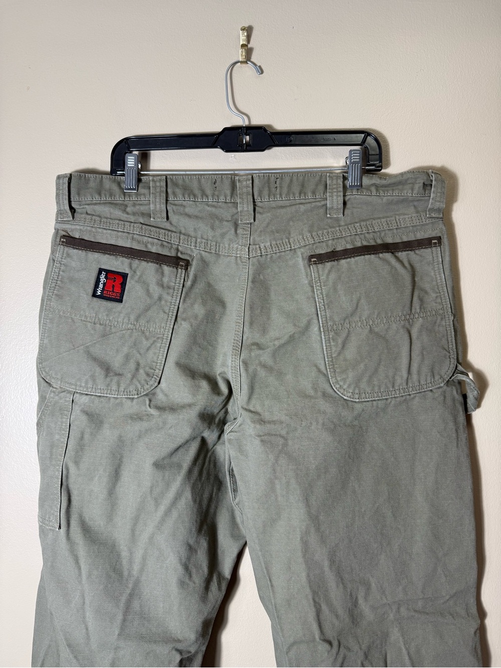 Wrangler Riggs Workwear Carpenter Pants 38x32 Ripstop Utility Work Tan - Picture 5 of 13